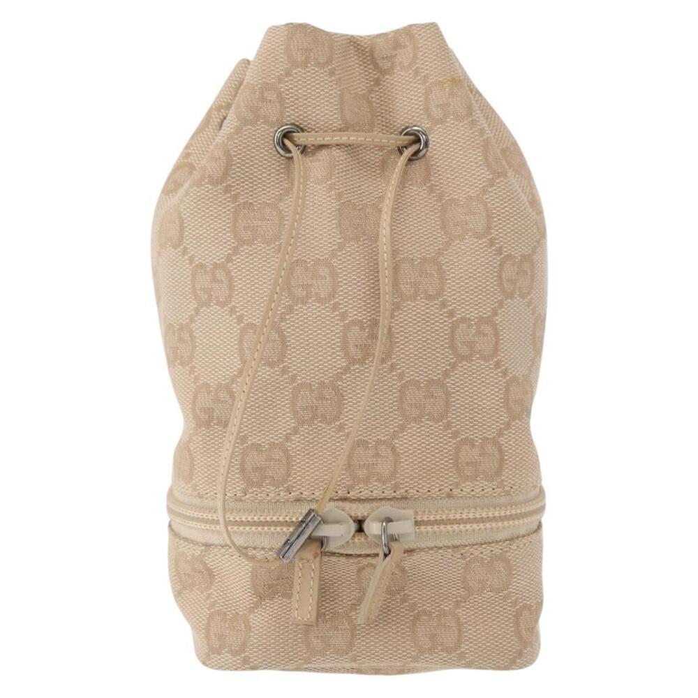 GUCCI GG Canvas Pouch Beige Silver 039 1054 Auth 154448 - Picture 13 of 16